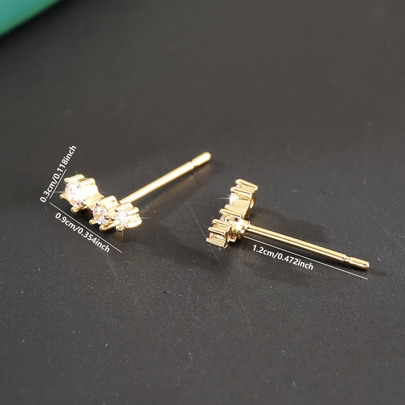 Minimalist Star Stud Earrings with Zirconia Stones - Perfect Gift